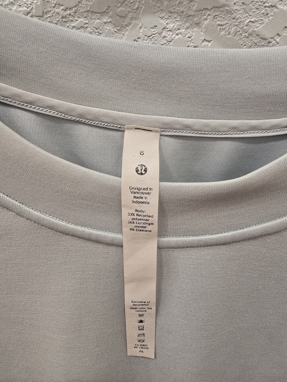 Lululemon Softstreme Perfectly Oversized Cropped Crew Sheer Blue 6 - Picture 4 of 7